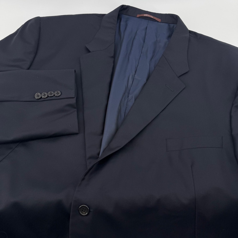 Hickey Freeman Blazer Mens 56 Navy Blue Loro Piana Wool Two Button USA Made